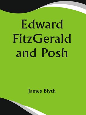 cover image of Edward Fitzgerald and Posh